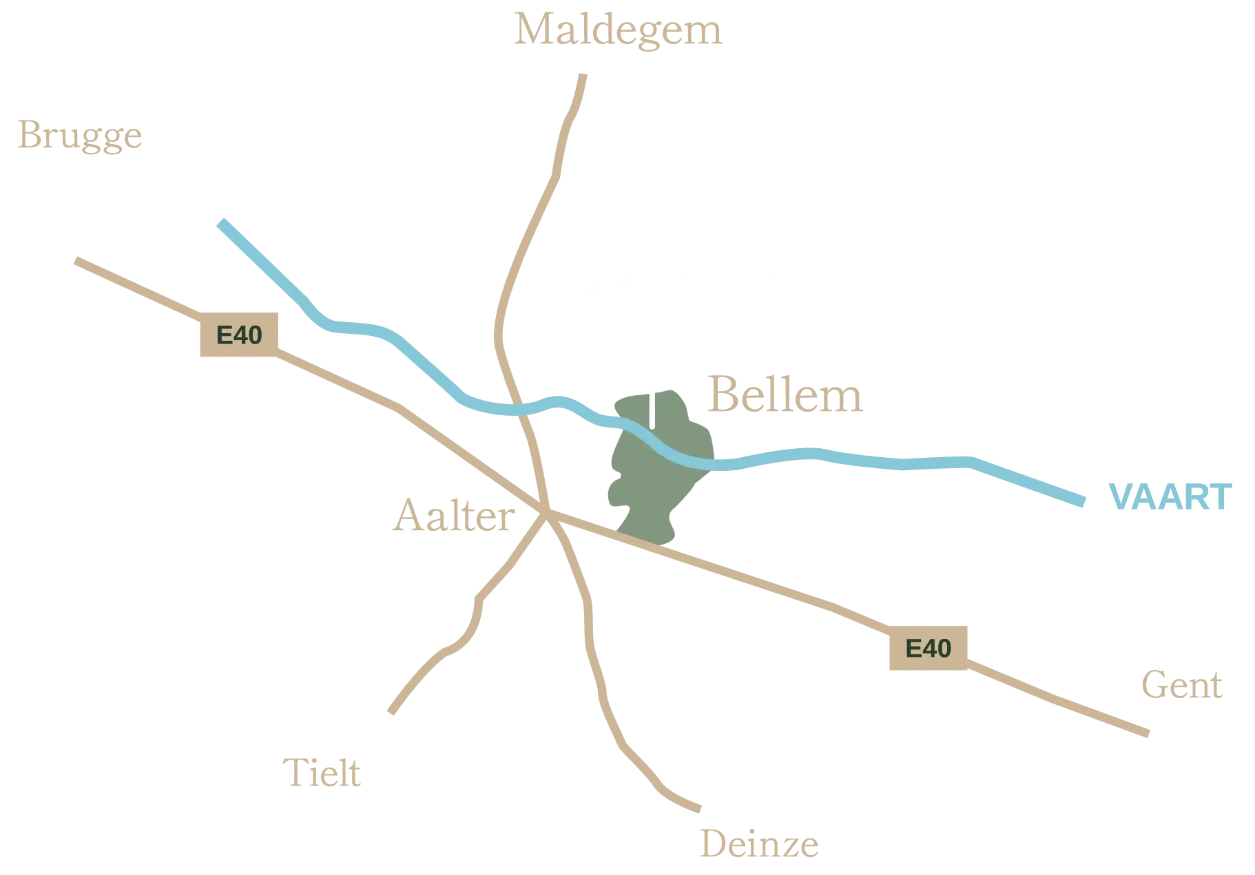 Kaart van Bellem